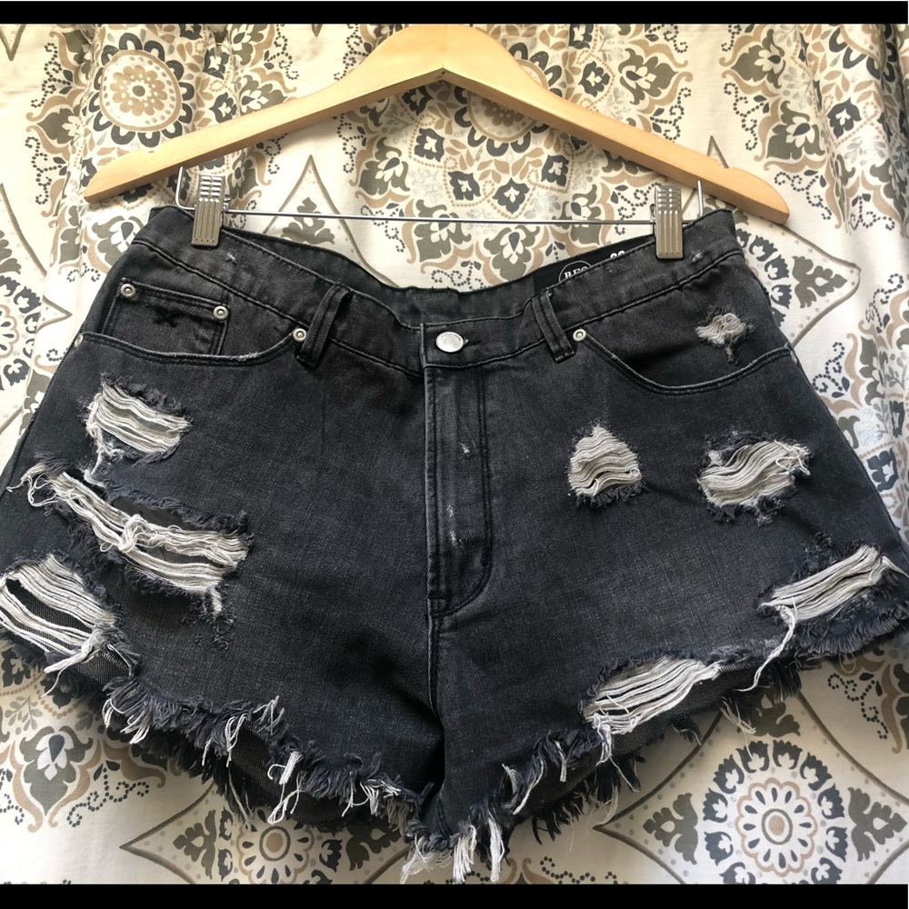 RES Distressed denim shorts